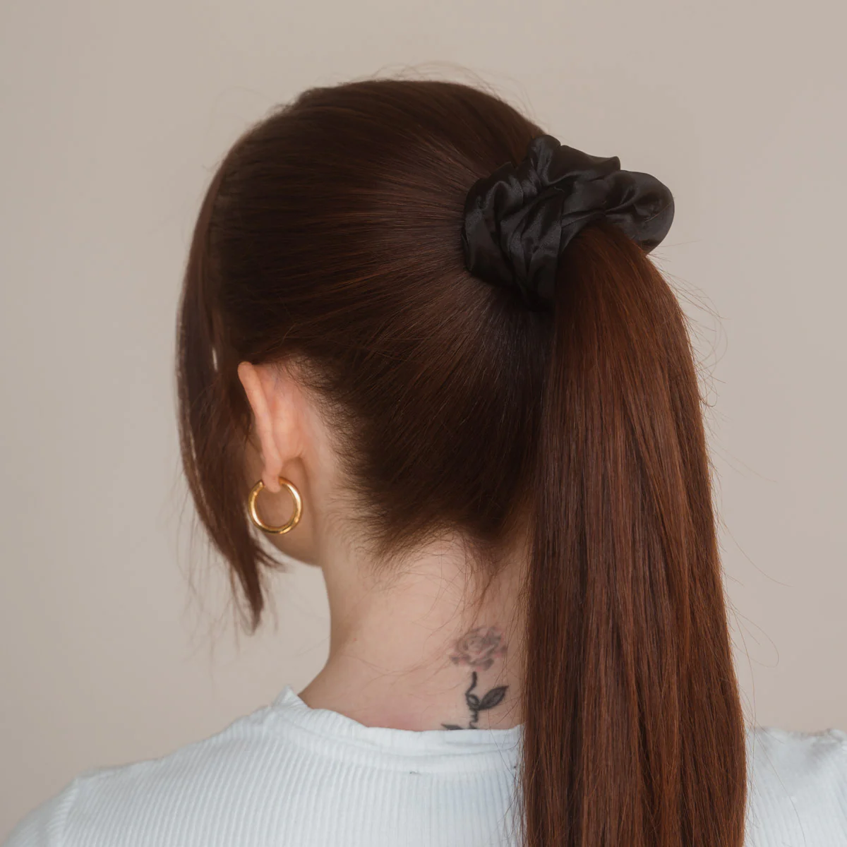 Black Silk Scrunchies Bundle (3er-Pack) - Image 3