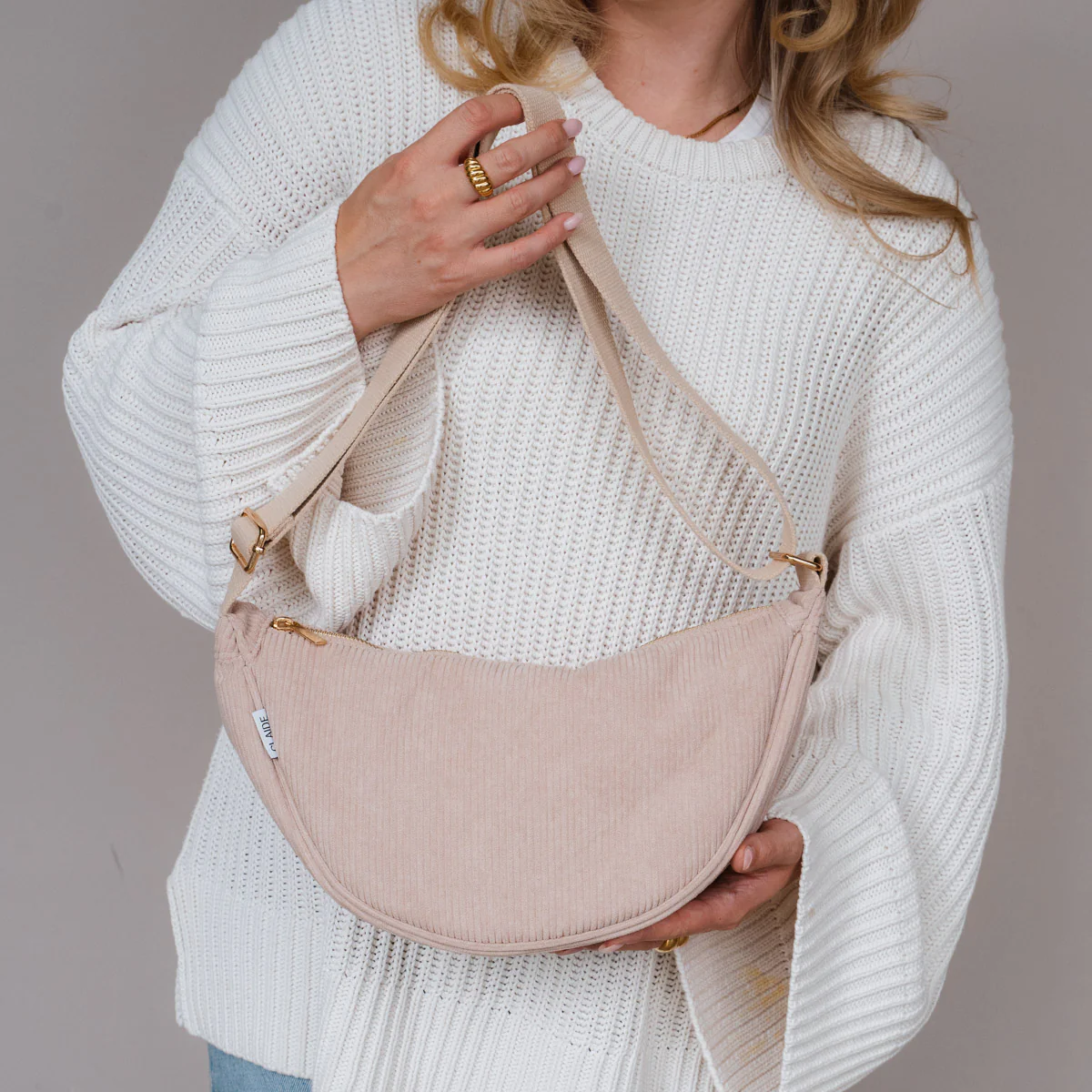 Cord Crossbody Bag beige - Image 3