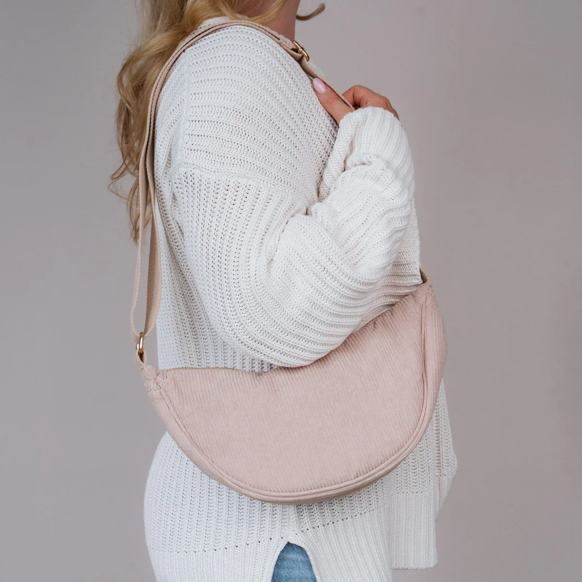 Cord Crossbody Bag beige - Image 5