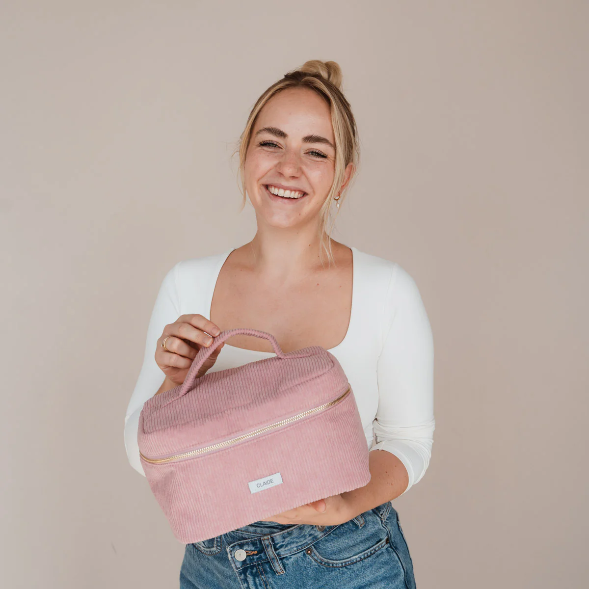 Cord Travel Bag Rosa - Image 5