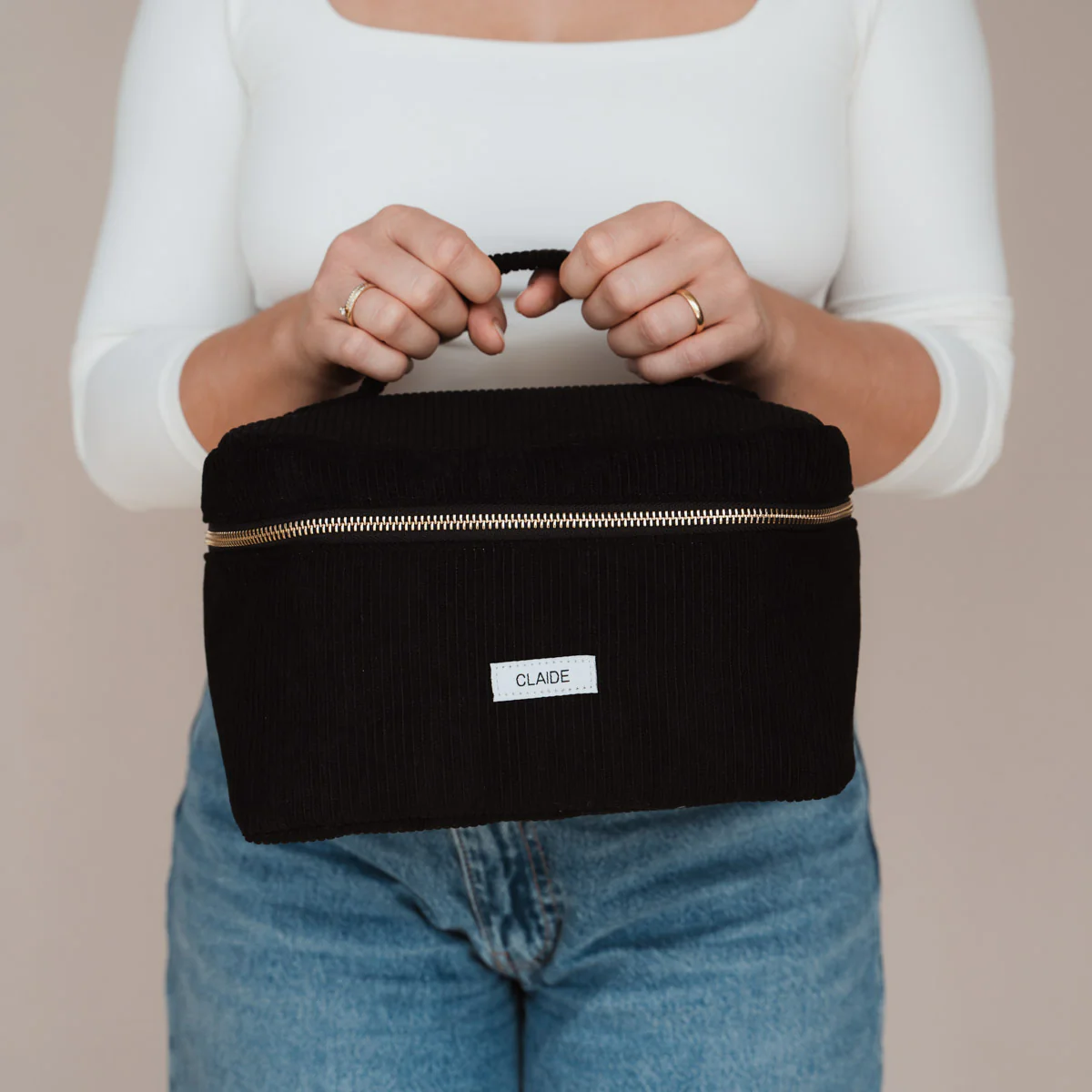 Cord Travel Bag Schwarz - Image 3