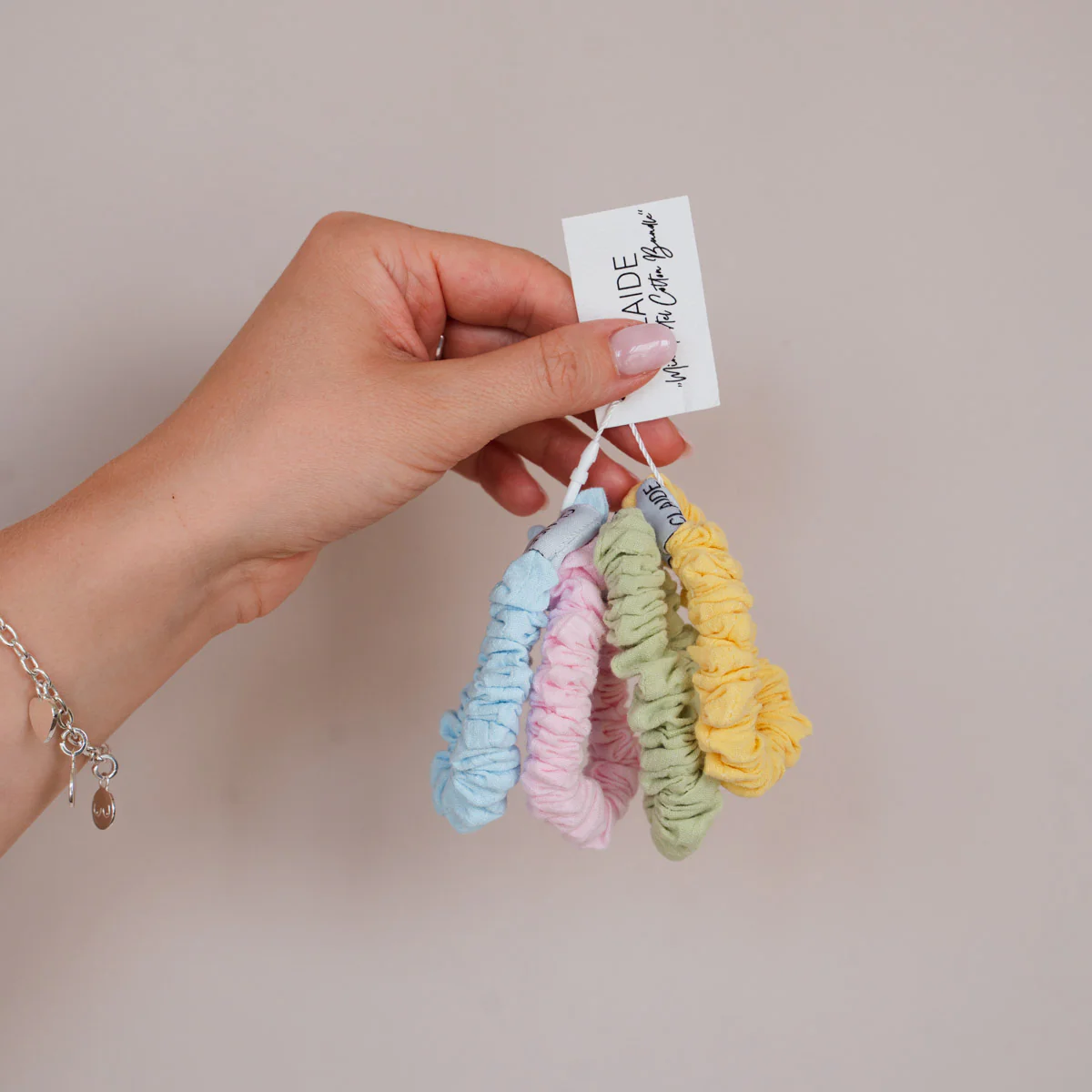 Mini Scrunchies Pastel Cotton Bundle (4er-Pack) - Image 6