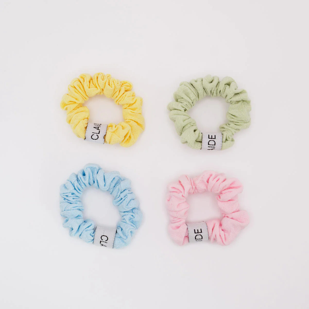 Petite Scrunchies Pastel Cotton Bundle (4er-Pack)